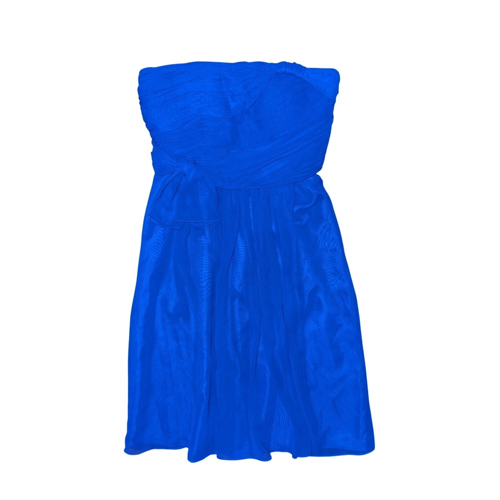 Calvin Klein Empire Waist Strapless Ruched Chiffon‎ Cocktail Dress Wedding Guest